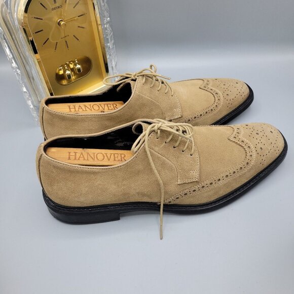 Kenneth Cole Reaction Savvy 2012 Suede Men's Shoes Size 10 Beige W/ Stretchers - Picture 2 of 10